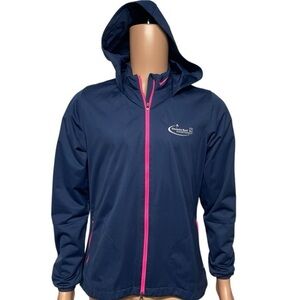 Nike Storm-Fit UNISEX Blue XL Waterproof Hooded Golf Jacket DEUTSCHE BANK CHAMP